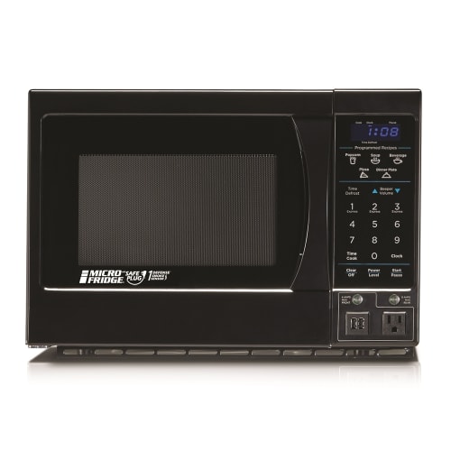 MicroFridge® Microwave with Smoke Sensor & USB Charging Station, 0.9 Cu Ft, 850 Watts, Black